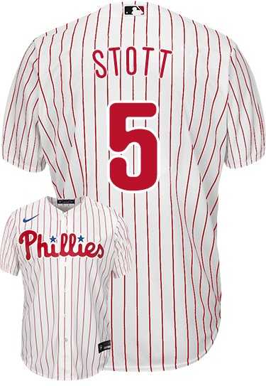 Men%27s Philadelphia Phillies #5 Bryson Stott White Cool Base Stitched Jersey Dzhi->philadelphia phillies->MLB Jersey